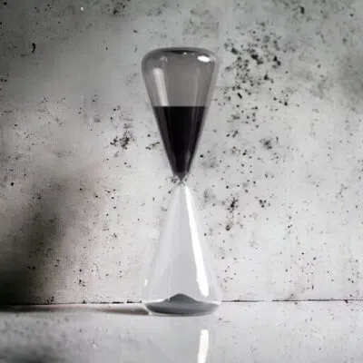 Grand Sablier Noir - Objet Scientifique - Science Labs