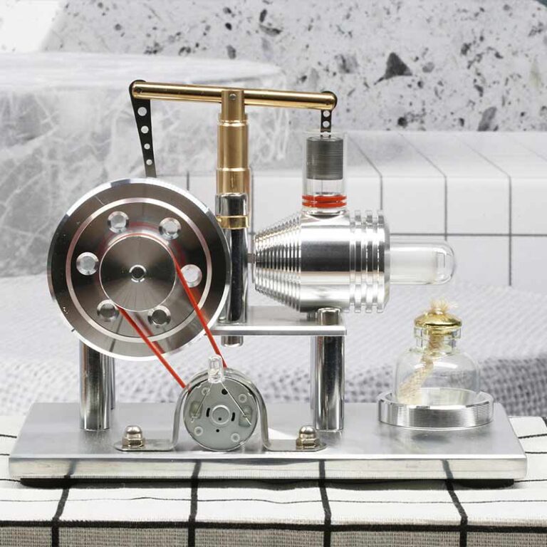 Motore Stirling a bassa temperatura Assemblato Generatore di elettricità Esperimento di calore Generatore fisico Modello con design a volano