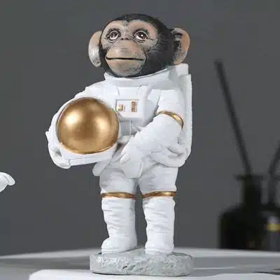 Statue Singe Astronaute - Figurine Astronaute - Science Labs