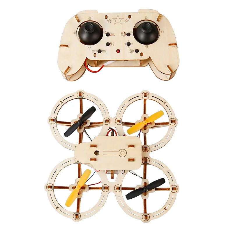 Drone en Bois à Assembler avec Télécommande