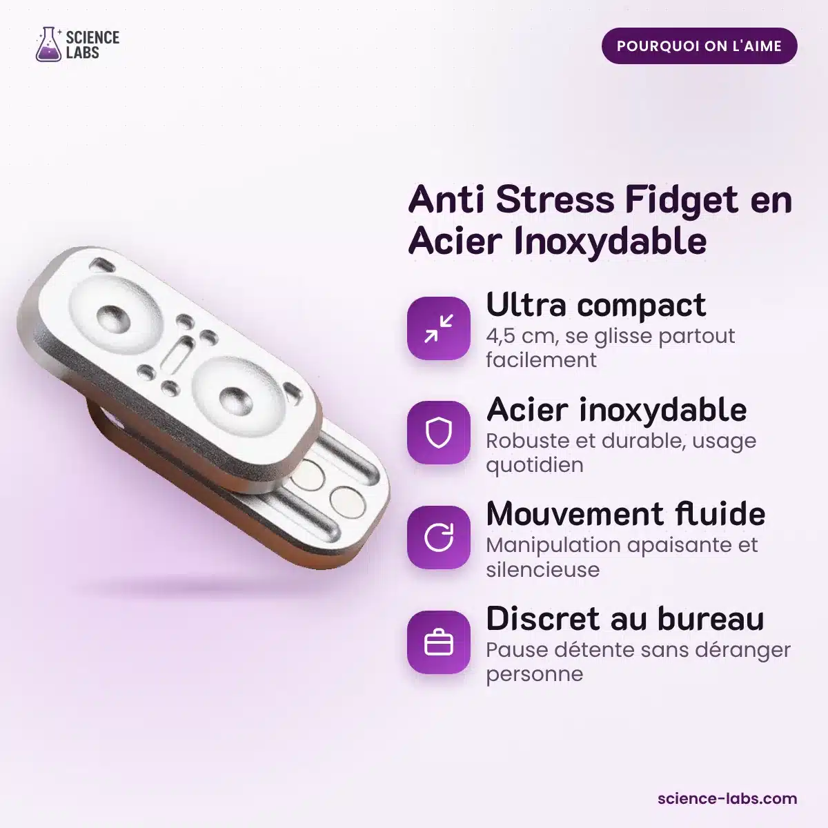 Anti Stress Fidget en Acier Inoxydable : les avantages