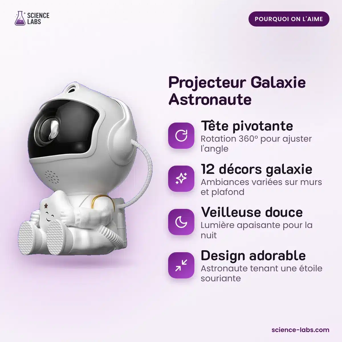 Projecteur Galaxie Astronaute : les avantages