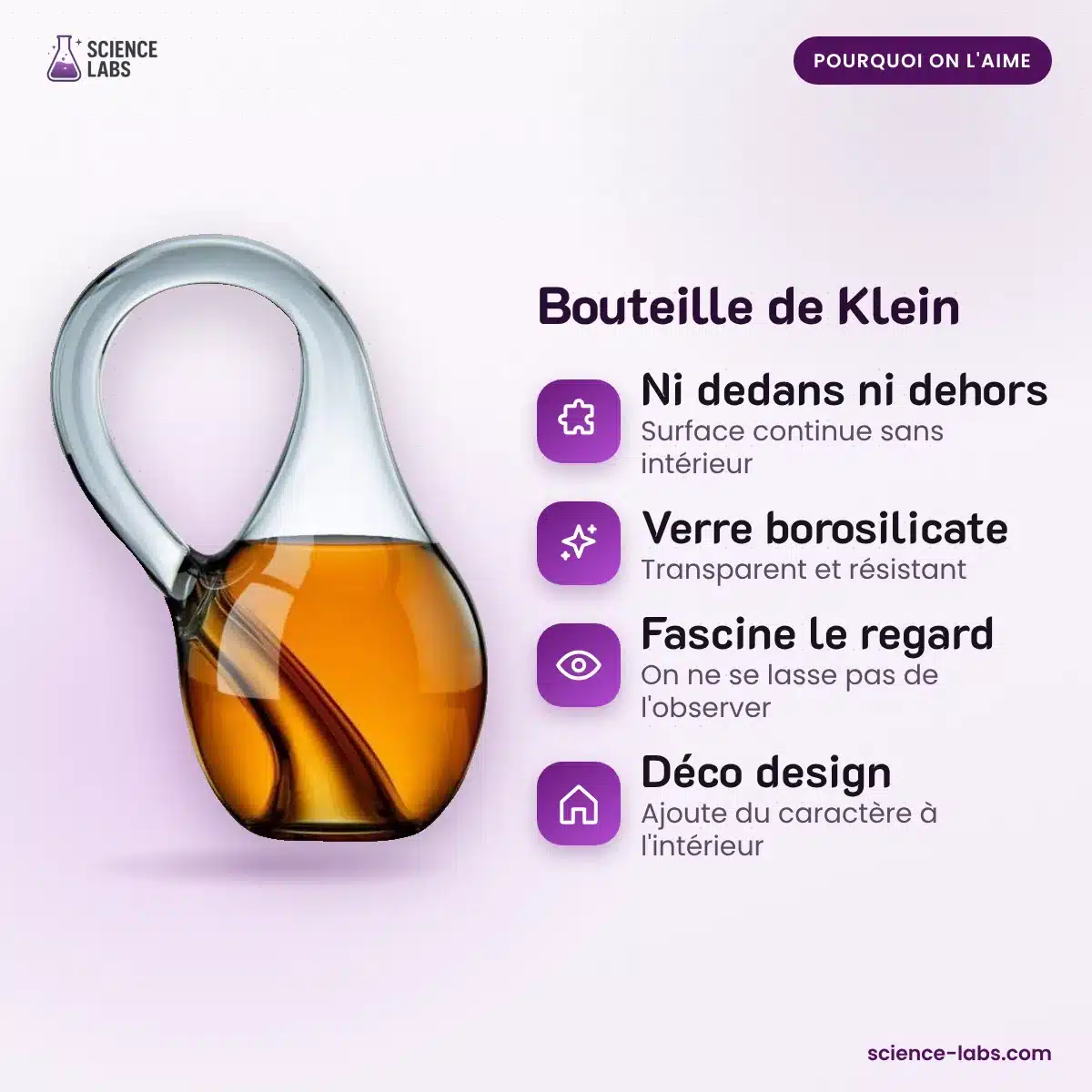 Bouteille de Klein : les avantages