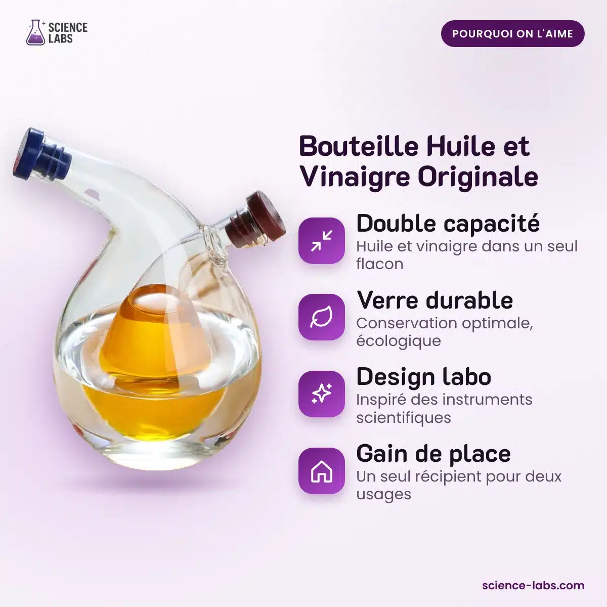 Bouteille Huile et Vinaigre Originale : les avantages
