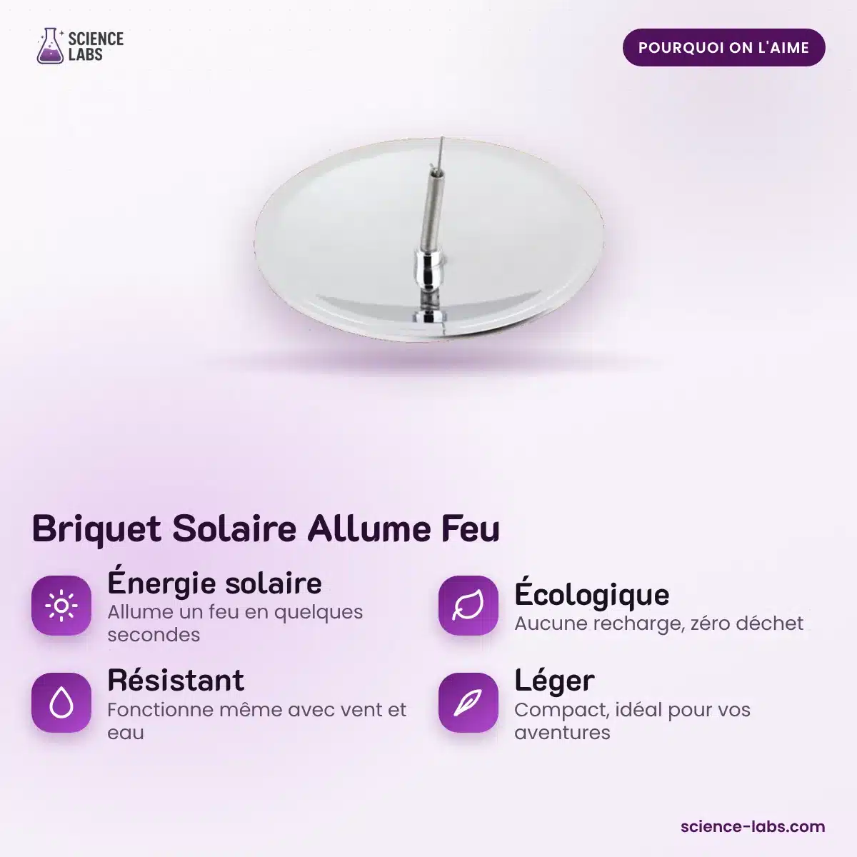 Briquet Solaire Allume Feu : les avantages