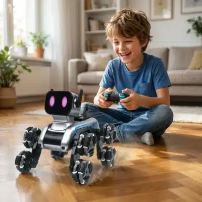 Chien Robot Cascadeur à 8 Roues Télécommandé : mise en situation