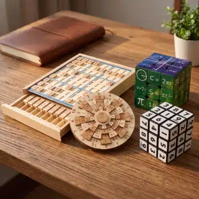 Coffret Casse-Têtes du Matheux : Casse Tête Mathématique, Sudoku en Bois, Rubik's Cube Spécial Équation Mathématique, Rubik's Cube Sudoku