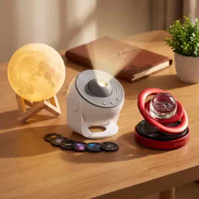 Coffret Ciel Étoilé : Projecteur Univers Nova, Système Solaire Magnétique, Lampe Lune Multicolore (16 couleurs)