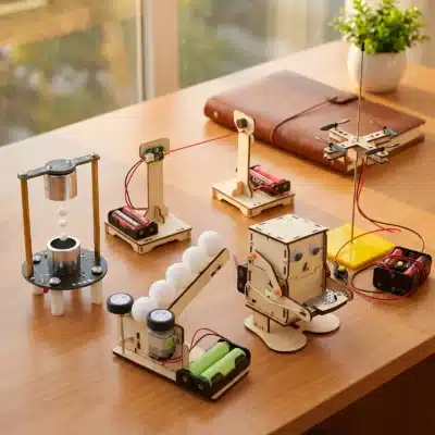 Coffret Petit Ingénieur : Kit Lévitateur Par Ultrason DIY, Kit Stem Alarme Laser DIY, Jeu Lance Balle DIY, Robot Tirelire DIY, Kit Drone DIY