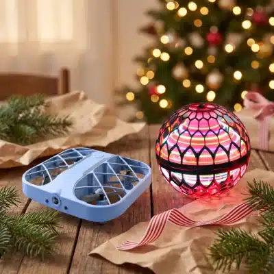 Coffret Petit Pilote : Jouet Drone Incassable, Drone Boule Volante pour Enfant (ambiance de Noël)