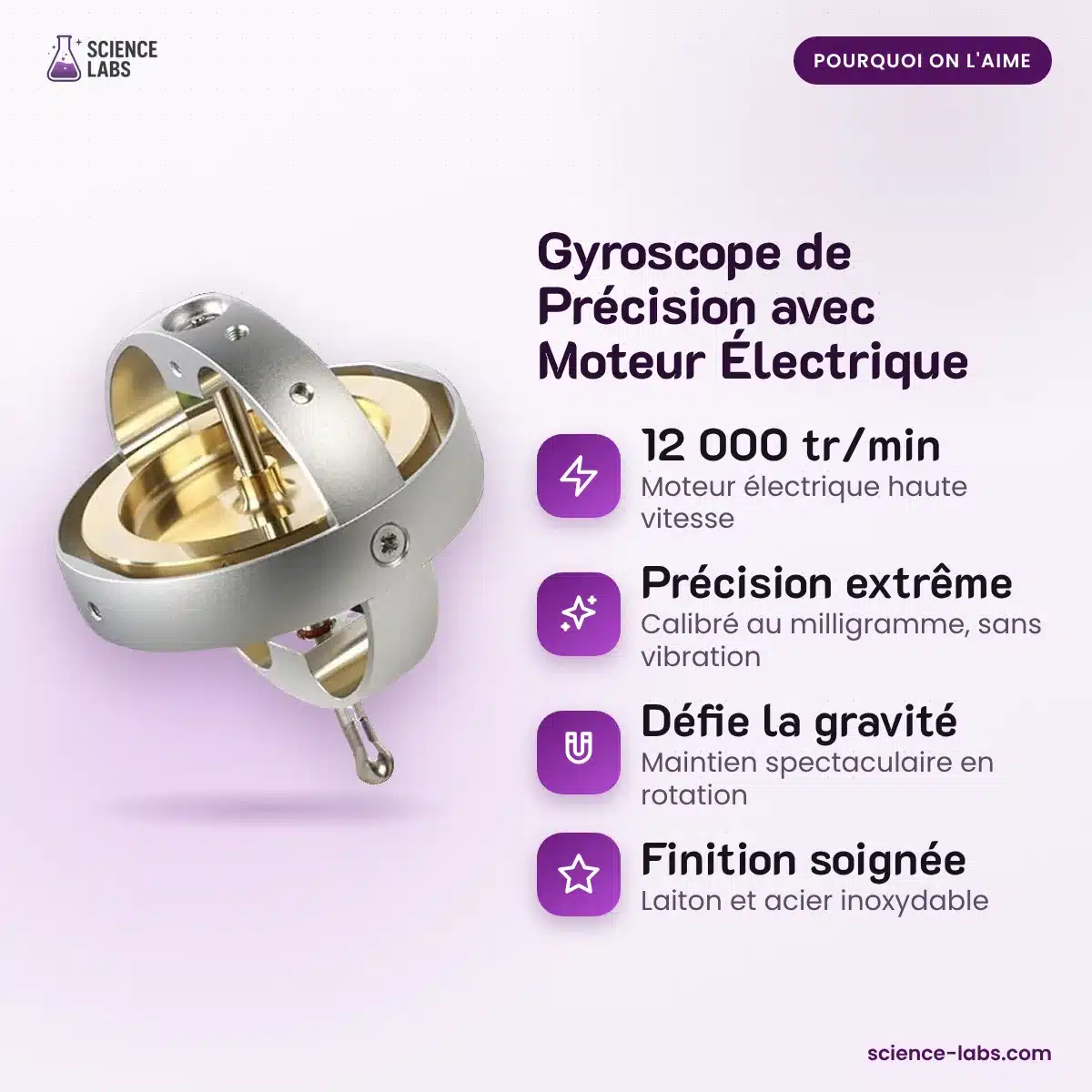 Gyroscope de Précision avec Moteur Électrique : les avantages