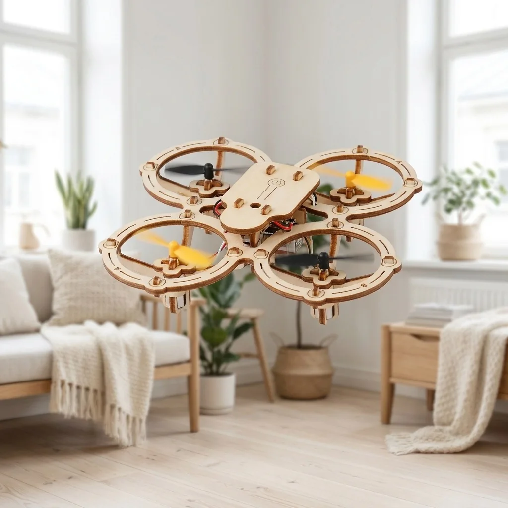 Drone en Bois à Assembler avec Télécommande