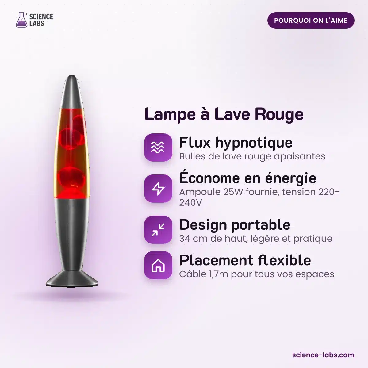 Lampe à Lave Rouge : les avantages