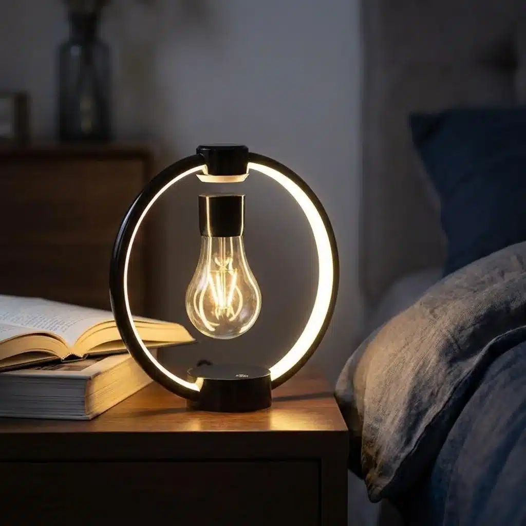 Lampe Cercle Lumineux à Ampoule Suspendue : détail en gros plan