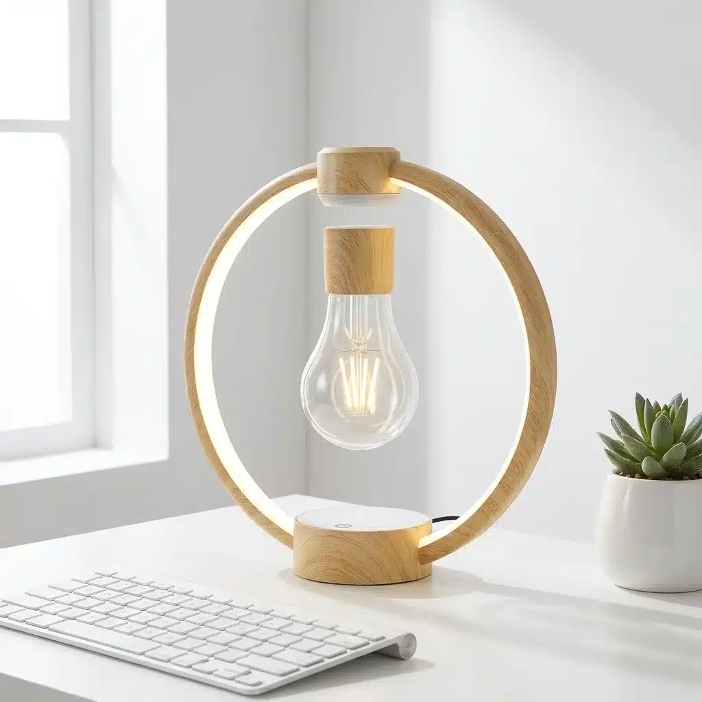 Lampe Cercle Lumineux à Ampoule Suspendue : mise en situation