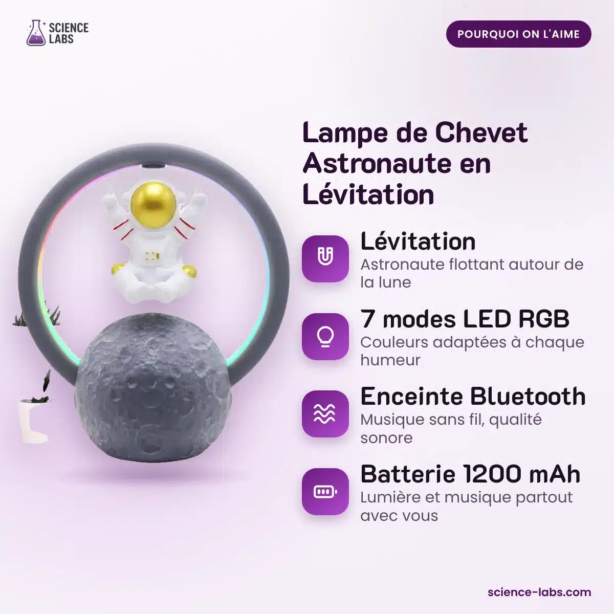 Lampe de Chevet Astronaute en Lévitation : les avantages