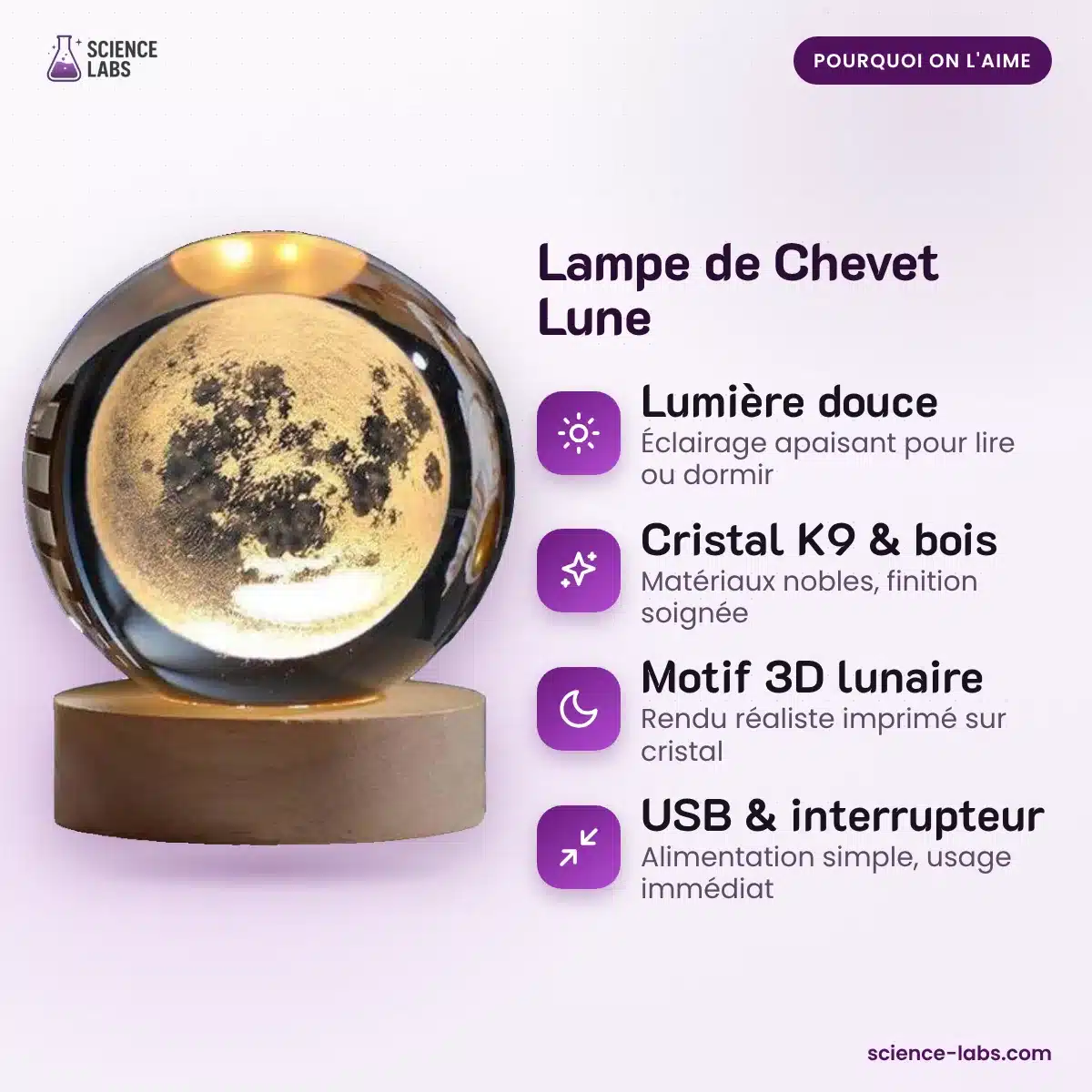 Lampe de Chevet Lune : les avantages
