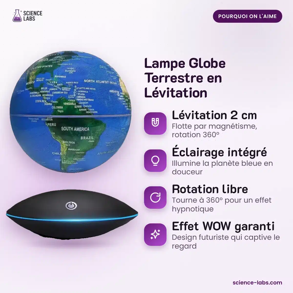 Lampe Globe Terrestre en Lévitation : les avantages