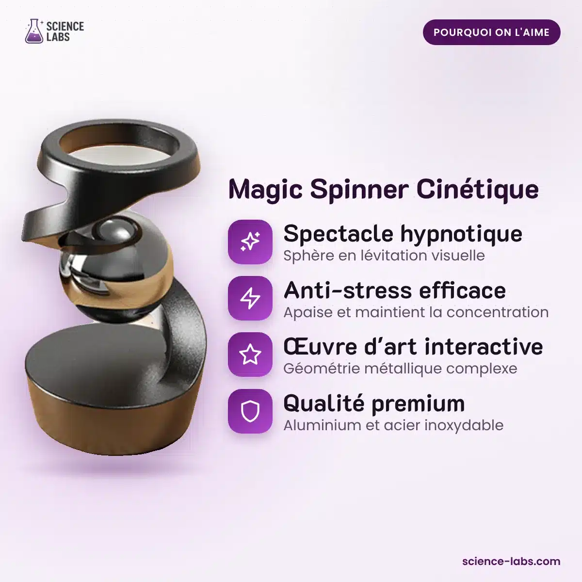 Magic Spinner Cinétique : les avantages