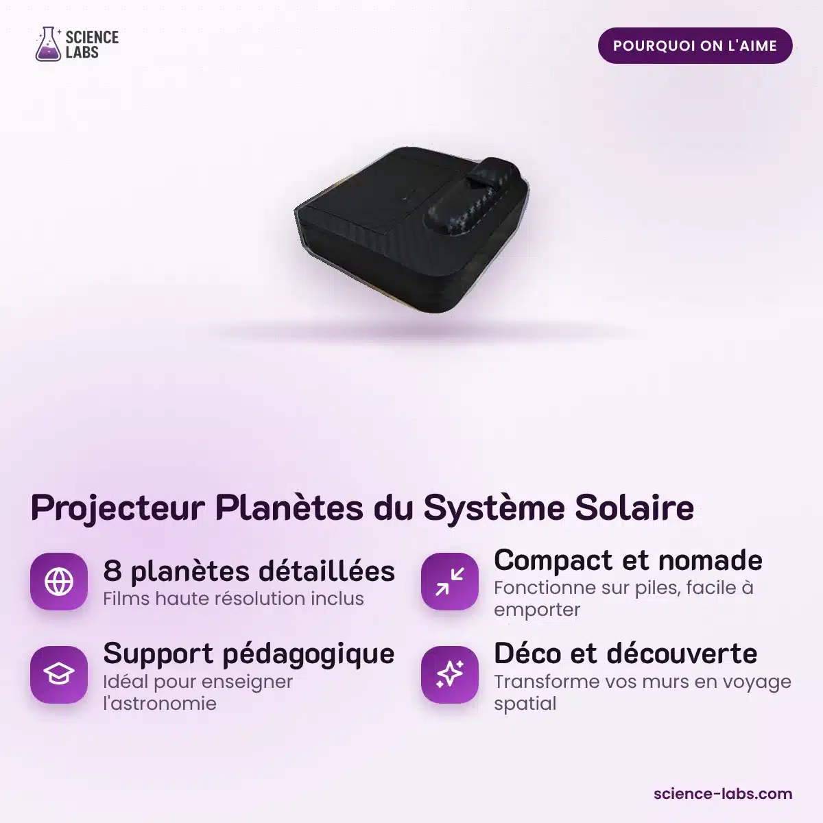 Projecteur Planètes du Système Solaire : les avantages