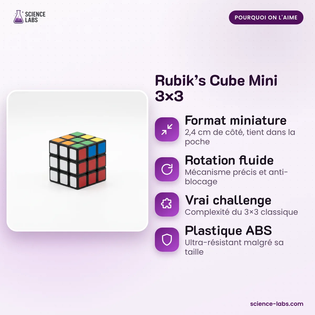 Rubik’s Cube Mini 3×3 : les avantages