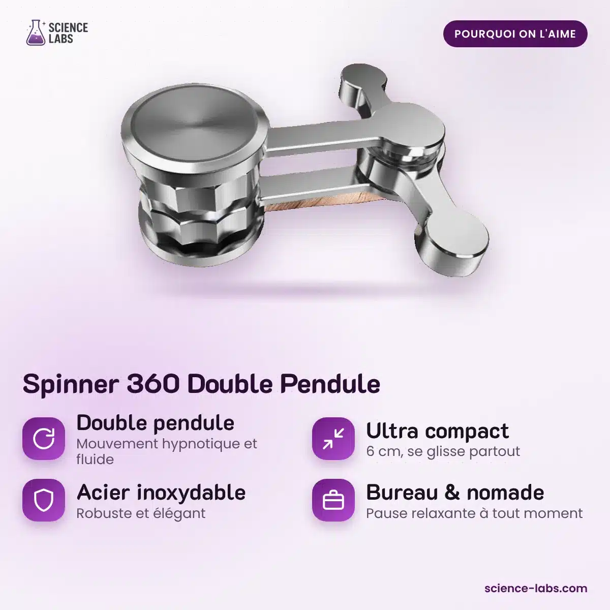 Spinner 360 Double Pendule : les avantages