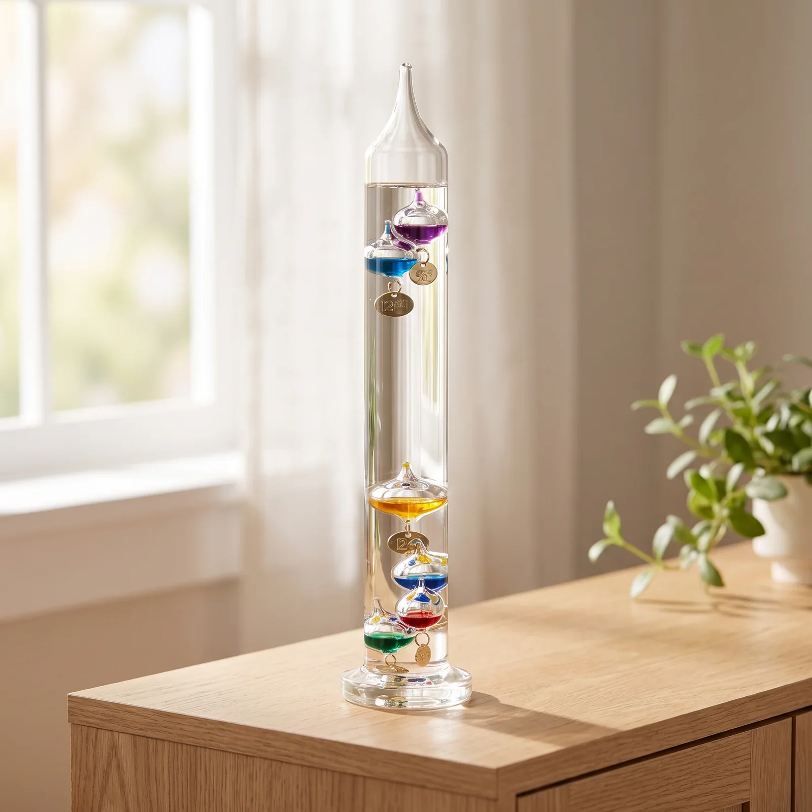 Thermomètre de Galilée en verre