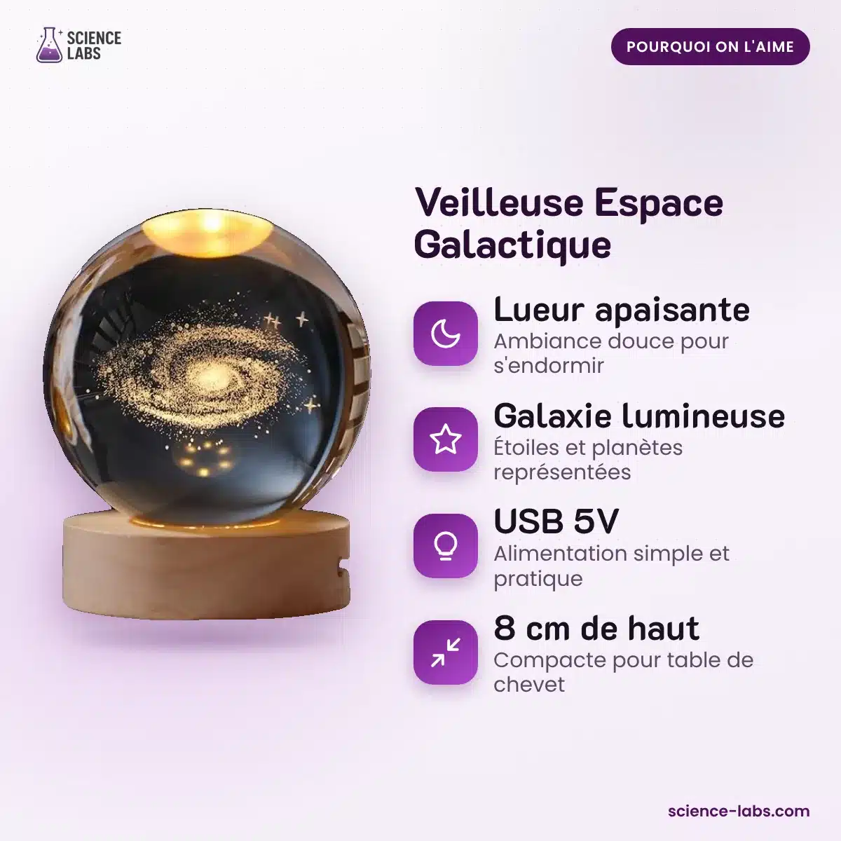 Veilleuse Espace Galactique : les avantages